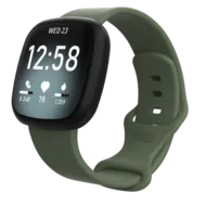 Fitbit Versa 3 & 4 / Sense 1 & 2 Sportbandje - Groen - Maat: S/M de Watchbandjes-shop – photo produit
