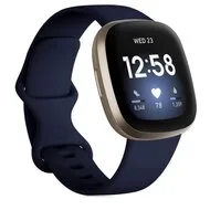 Fitbit Versa 3 & 4 / Sense 1 & 2 Sportbandje - Midnight Blue - Maat: S/M van Watchbandjes-shop – productfoto