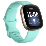 Fitbit Versa 3 & 4 / Sense 1 & 2 Sportbandje - Mint Groen - Maat: M/L van Watchbandjes-shop – productfoto