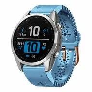 Flower siliconen bandje - Blauw - Garmin Instinct E - 40mm by Watchbandjes-shop – product photo