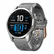 Flower siliconen bandje - Grijs - Garmin Fenix 8 - 43mm by Watchbandjes-shop – product photo
