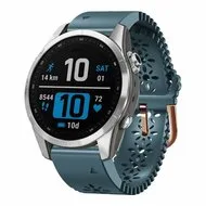 Flower siliconen bandje - Grijsblauw - Garmin Instinct E - 40mm by Watchbandjes-shop – product photo