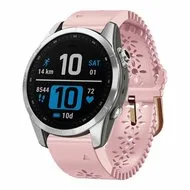 Flower siliconen bandje - Roze - Garmin Fenix 8 - 43mm van Watchbandjes-shop – productfoto