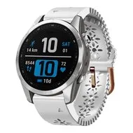 Flower siliconen bandje - Wit - Garmin Fenix 7s/6s/5s / Instinct 2s / Epix Pro Gen 2 (42mm) by Watchbandjes-shop – product photo