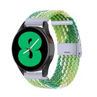 Garmin Approach S12 / S40 / S42 - Braided nylon bandje - Groen / lichtgroen by Watchbandjes-shop – product photo