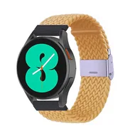 Garmin Forerunner 255 & 570 - 47mm - Braided nylon bandje - Geel van Watchbandjes-shop – productfoto