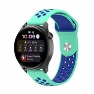 Garmin Forerunner 255 & 570 - 47mm - Sport Edition Siliconen band - Mintgroen + blauw van Watchbandjes-shop – productfoto