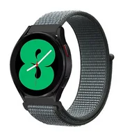 Garmin Forerunner 255 & 570 - 47mm - Sport Loop nylon bandje - Donkergrijs / blauw gemêleerd van Watchbandjes-shop – productfoto