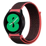 Garmin Forerunner 255 & 570 - 47mm - Sport Loop nylon bandje - Roze/zwart van Watchbandjes-shop – productfoto
