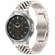 Garmin Forerunner 255 & 570 - 47mm - Stalen band - Starlight / sterrenlicht by Watchbandjes-shop – product photo
