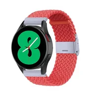 Garmin Forerunner 55 / 70 / 165 / 170 / 245 / 570 (42mm) / 645 - Braided nylon bandje - Lichtrood by Watchbandjes-shop – product photo