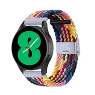 Garmin Forerunner 55 / 70 / 165 / 170 / 245 / 570 (42mm) / 645 - Braided nylon bandje - Multicolor Summer by Watchbandjes-shop – product photo