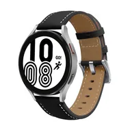 Garmin Forerunner 55 / 70 / 165 / 170 / 245 / 570 (42mm) / 645 - Premium Leather bandje - Zwart van Watchbandjes-shop – productfoto