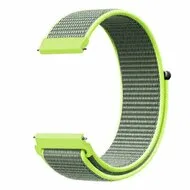 Garmin Forerunner 55 / 70 / 165 / 170 / 245 / 570 (42mm) / 645 - Sport Loop nylon bandje - Neon groen van Watchbandjes-shop – productfoto