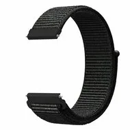 Garmin Forerunner 55 / 70 / 165 / 170 / 245 / 570 (42mm) / 645 - Sport Loop nylon bandje - Zwart gemêleerd van Watchbandjes-shop – productfoto