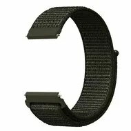 Garmin Forerunner 55 / 70 / 165 / 170 / 245 / 570 (42mm) / 645 - Sport Loop nylon bandje - Leger groen by Watchbandjes-shop – product photo