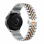 Garmin Forerunner 55 / 70 / 165 / 170 / 245 / 570 (42mm) / 645 - Stalen band - Zilver / rosé goud by Watchbandjes-shop – product photo