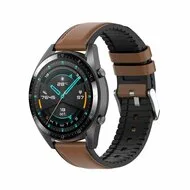 Garmin Venu 2 & 3 - leer + siliconen bandje - Bruin by Watchbandjes-shop – product photo
