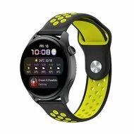 Garmin Venu 2 & 3 - Sport Edition Siliconen band - Zwart + geel by Watchbandjes-shop – product photo