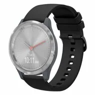 Garmin Venu 3s / Vivoactive 4s / Venu 2s / Vivomove 3s / Forerunner 255s / 265s - Soft siliconen bandje - Zwart by Watchbandjes-shop – product photo