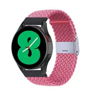 Garmin Venu 4 - 45mm - Braided nylon bandje - Roze van Watchbandjes-shop – productfoto