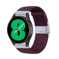 Garmin Venu / Sq / Sq2 / 2 plus - Braided nylon bandje - Donkerpaars van Watchbandjes-shop – productfoto