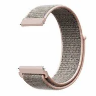 Garmin Venu / Sq / Sq2 / 2 plus - Sport Loop nylon bandje - Zand roze by Watchbandjes-shop – product photo