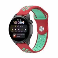 Garmin Vivoactive 4 / 4L - Sport Edition Siliconen band - Rood + mintgroen van Watchbandjes-shop – productfoto