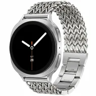 Gevlochten RVS band - Zilver - Samsung Galaxy Watch 8 - 40mm / 44mm by Watchbandjes-shop – product photo