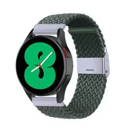 Huawei Watch 5 - 42mm - Braided nylon bandje - Donkergroen by Watchbandjes-shop – product photo