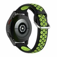 Huawei Watch GT 3 Pro - 43mm - Siliconen sportbandje met gesp - Zwart + groen van Watchbandjes-shop – productfoto