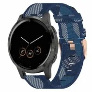Huawei Watch GT 4 / GT 5 (41mm) & GT 5 Pro (42mm) - Canvas nylon bandje - Blauw by Watchbandjes-shop – product photo