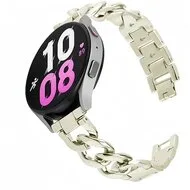 Huawei Watch GT 4 / GT 5 (41mm) & GT 5 Pro (42mm) - Metalen quick-release ketting band - Sterrenlicht van Watchbandjes-shop – productfoto
