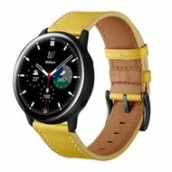 lederen bandje - Geel - Samsung Galaxy Watch Active 2 van Watchbandjes-shop – productfoto