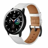 lederen bandje - Wit - Huawei Watch GT 2 & GT 3 - 42mm van Watchbandjes-shop – productfoto