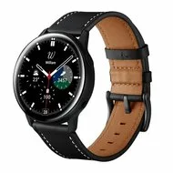 lederen bandje - Zwart - Samsung Galaxy Watch 6 - 40mm & 44mm van Watchbandjes-shop – productfoto