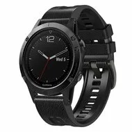 leer + siliconen bandje - Zwart - Garmin Tactix 8 - 51mm van Watchbandjes-shop – productfoto