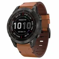 Leren bandje - Bruin - Garmin Forerunner 745 / 935 / 945 / 955 / 965 / 970 van Watchbandjes-shop – productfoto