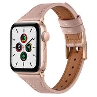 Leren bandje - Lichtroze - Geschikt voor Apple Watch 44mm / 45mm / 46mm / 49mm van Watchbandjes-shop – productfoto