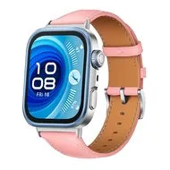 Leren bandje - Roze - Huawei Watch Fit 5 / 4 / 3 by Watchbandjes-shop – product photo
