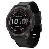 Leren bandje - Zwart - Garmin Quatix 8 - 47mm van Watchbandjes-shop – productfoto