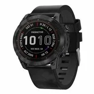 Leren bandje - Zwart - Garmin Tactix 8 - 51mm van Watchbandjes-shop – productfoto