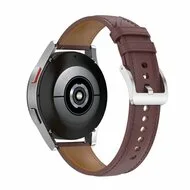Luxe leren bandje - Donkerbruin - Samsung Galaxy Watch - 46mm / Samsung Gear S3 van Watchbandjes-shop – productfoto