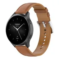 Luxe leren bandje - Lichtbruin - Xiaomi Mi Watch / Xiaomi Watch 2 / Xiaomi Watch S1 / S2 / S3 / S4 (47mm) van Watchbandjes-shop – productfoto