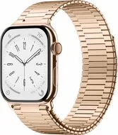 Magnetische stalen band - Zeer sterke magneet - Rosé goud - Geschikt voor Apple Watch 44mm / 45mm / 46mm / 49mm van Watchbandjes-shop – productfoto