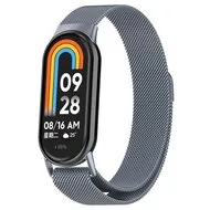 Milanese band - Space grey - Xiaomi Smart Band 8 / 9 / 10 van Watchbandjes-shop – productfoto