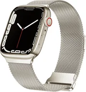 Milanese band - Sterrenlicht / Starlight - Extra sterke magneet - Geschikt voor Apple Watch 44mm / 45mm / 46mm / 49mm van Watchbandjes-shop – productfoto