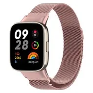 Milanese bandje - Rosé goud - Xiaomi Redmi Watch 3 by Watchbandjes-shop – product photo