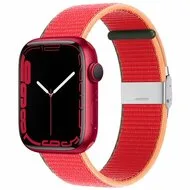 Nylon bandje met klemsluiting - Rood - Geschikt voor Apple Watch 44mm / 45mm / 46mm / 49mm de Watchbandjes-shop – photo produit