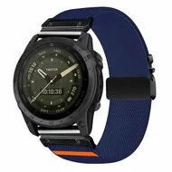 Nylon bandje met parachute sluiting - Donkerblauw - Garmin Forerunner 745 / 935 / 945 / 955 / 965 / 970 by Watchbandjes-shop – product photo